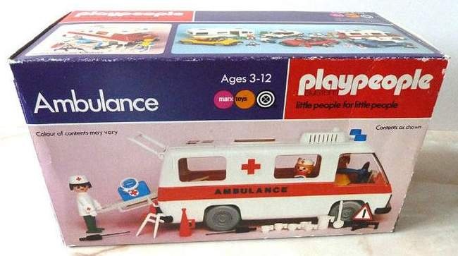 Playmobil Playmobil Playpeople 1748v1 Ambulancia - Marx Toys Reino Unido 1978 - El Mundo Click 2 Playmobil Playpeople 1748v1 Ambulancia
