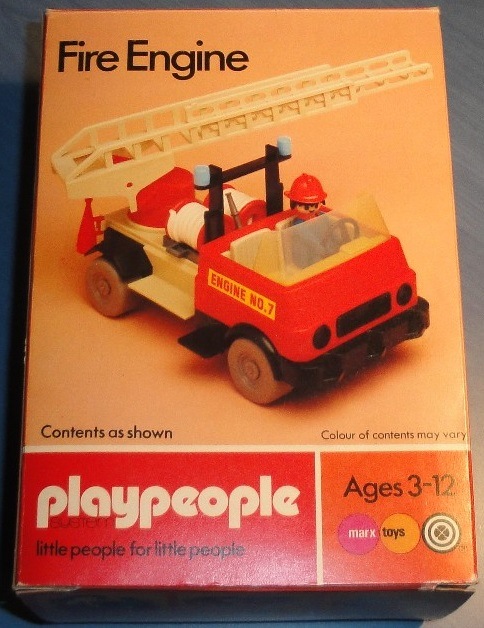 Playmobil Playmobil Playpeople 1755v1 Camión de bomberos - Marx Toys Reino Unido 1977 - El Mundo Click 1 Playmobil Playpeople 1755v1 Camión de bomberos