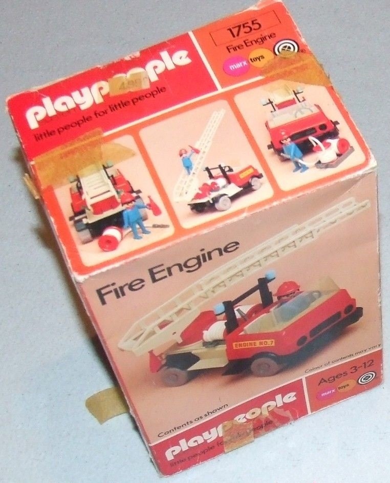 Playmobil Playmobil Playpeople 1755v1 Camión de bomberos - Marx Toys Reino Unido 1977 - El Mundo Click 2 Playmobil Playpeople 1755v1 Camión de bomberos
