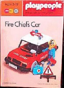 Playmobil Playmobil Playpeople 1756 Coche del jefe de bomberos - Marx Toys Reino Unido 1978 - El Mundo Click 2 Playmobil Playpeople 1756 Coche del jefe de bomberos