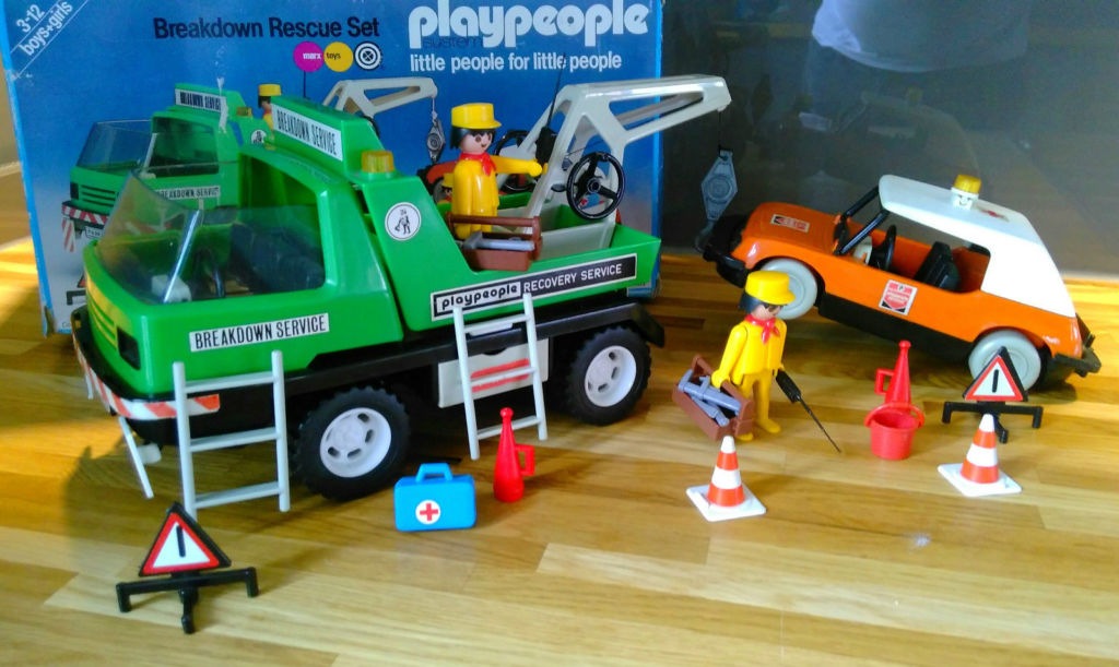 Playmobil Playmobil Playpeople 1759 Set de grúa de asistencia - Marx Toys Reino Unido 1979 - El Mundo Click 3 Playmobil Playpeople 1759 Set de grúa de asistencia