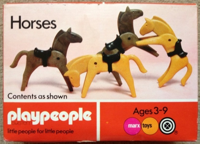Playmobil Playmobil Playpeople 1760 Caballos - Marx Toys Reino Unido 1976 - El Mundo Click 1 Playmobil Playpeople 1760 Caballos