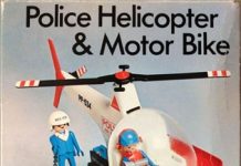 Playmobil Playpeople 1765v1 Helicóptero y moto de policía – Marx Toys Reino Unido 1977 – El Mundo Click Playmobil Playpeople 1765v1 Helicóptero y moto de policía