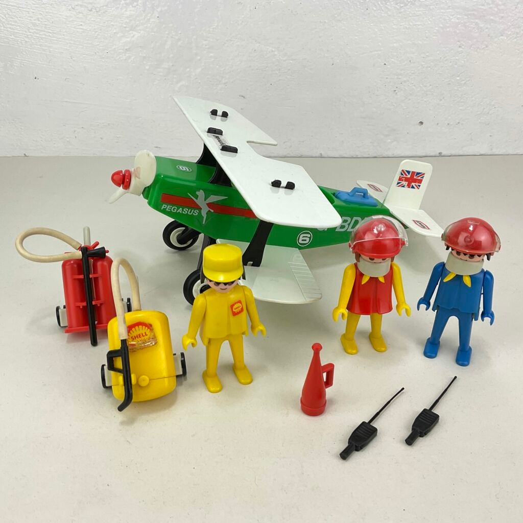 Playmobil Playmobil Playpeople 1766 Biplano - Marx Toys Reino Unido 1978 - El Mundo Click 3 Playmobil Playpeople 1766 Biplano