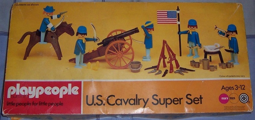Playmobil Playmobil Playpeople 1770 Superset de la caballería de EE. UU. - Marx Toys Reino Unido 1977 - El Mundo Click 1 Playmobil Playpeople 1770 Superset de la caballería de EE. UU.
