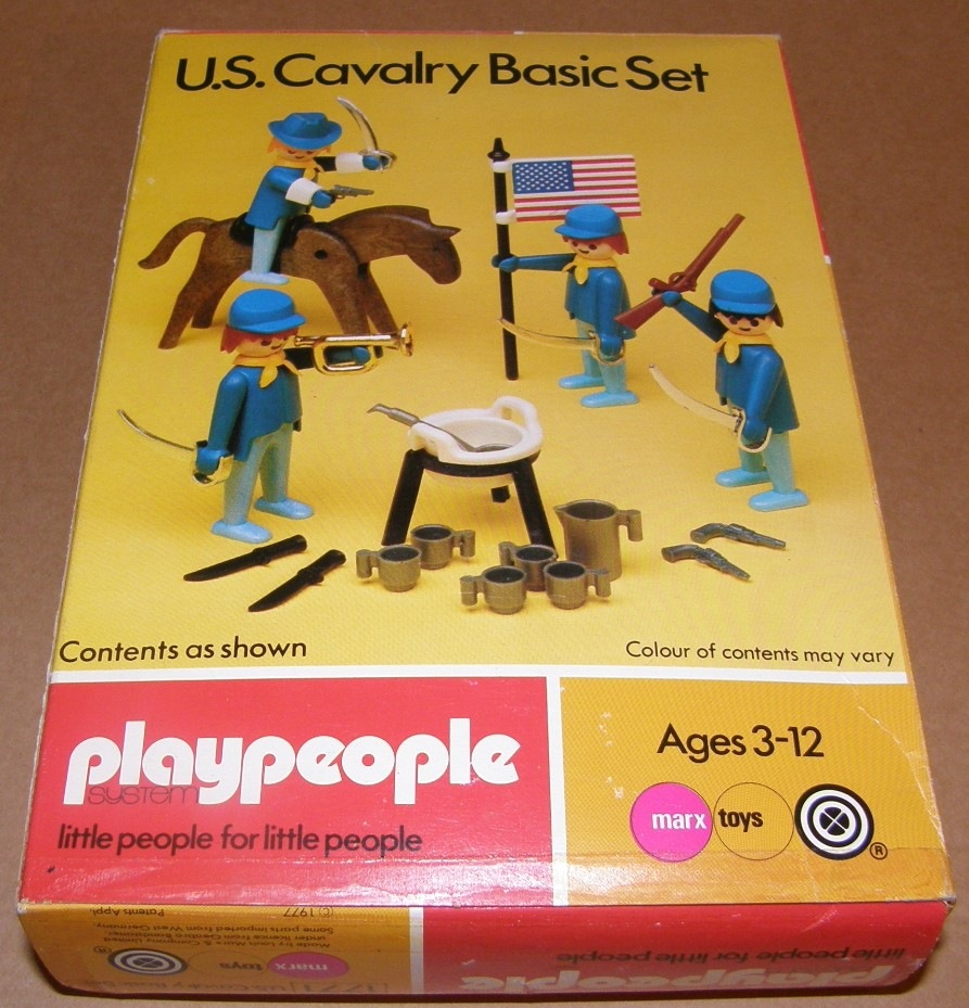 Playmobil Playmobil Playpeople 1771 Set básico de la caballería de EE. UU. - Marx Toys Reino Unido 1977 - El Mundo Click 1 Playmobil Playpeople 1771 Set básico de la caballería de EE. UU.