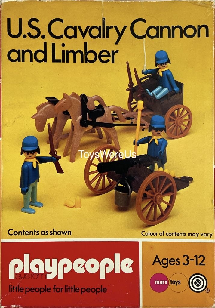 Playmobil Playmobil Playpeople 1775 Cañón y armón de la caballería - Marx Toys Reino Unido 1977 - El Mundo Click 1 Playmobil Playpeople 1775 Cañón y armón de la caballería